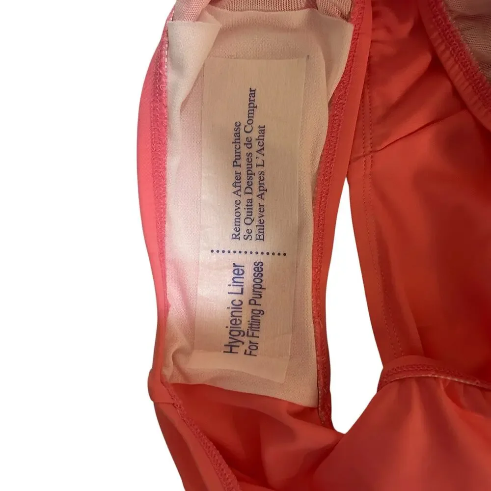 Swim Solutions Geometric One Piece Swim Dress Pink Women’s 8 NWT - Picture 8 of 11
